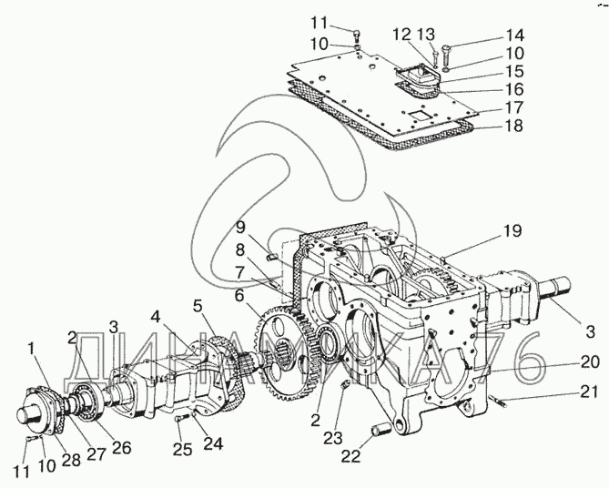 Jcb 3cx задний мост схема